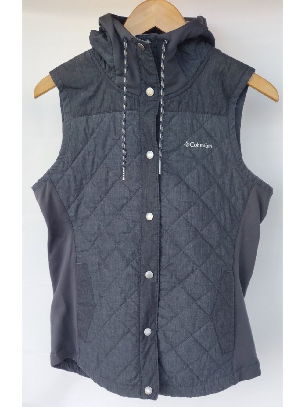 Columbia Pilsner Peak Hooded Vest Gray Size Small